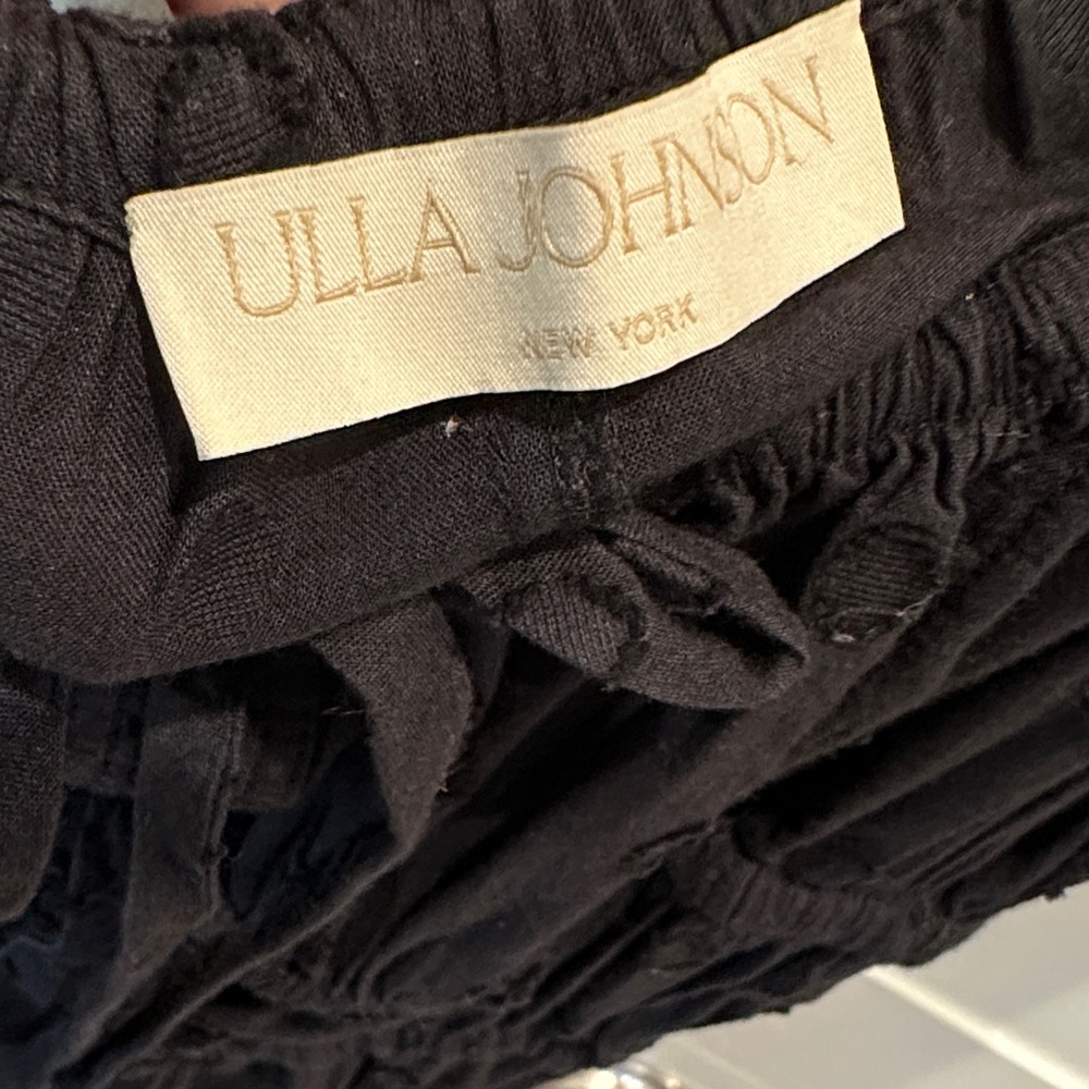 Ulla Johnson Black One-Shoulder Puff Sleeve Dress - Picture 2 of 6